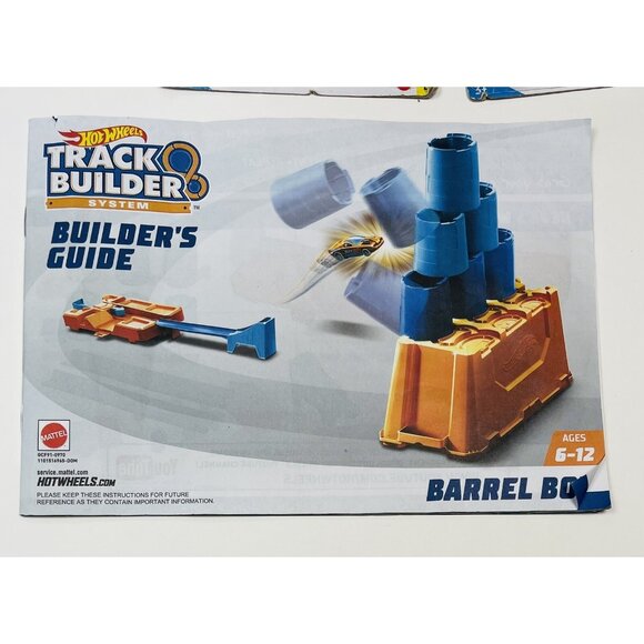 HOT WHEELS Track Builder Multi Loop & Barrel Box Replacement Parts + 4 NIP Cars - Picture 11 of 11